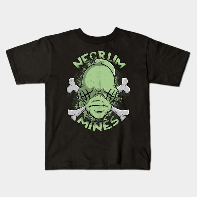 Necrum Mines Kids T-Shirt by Spazzy Newton
